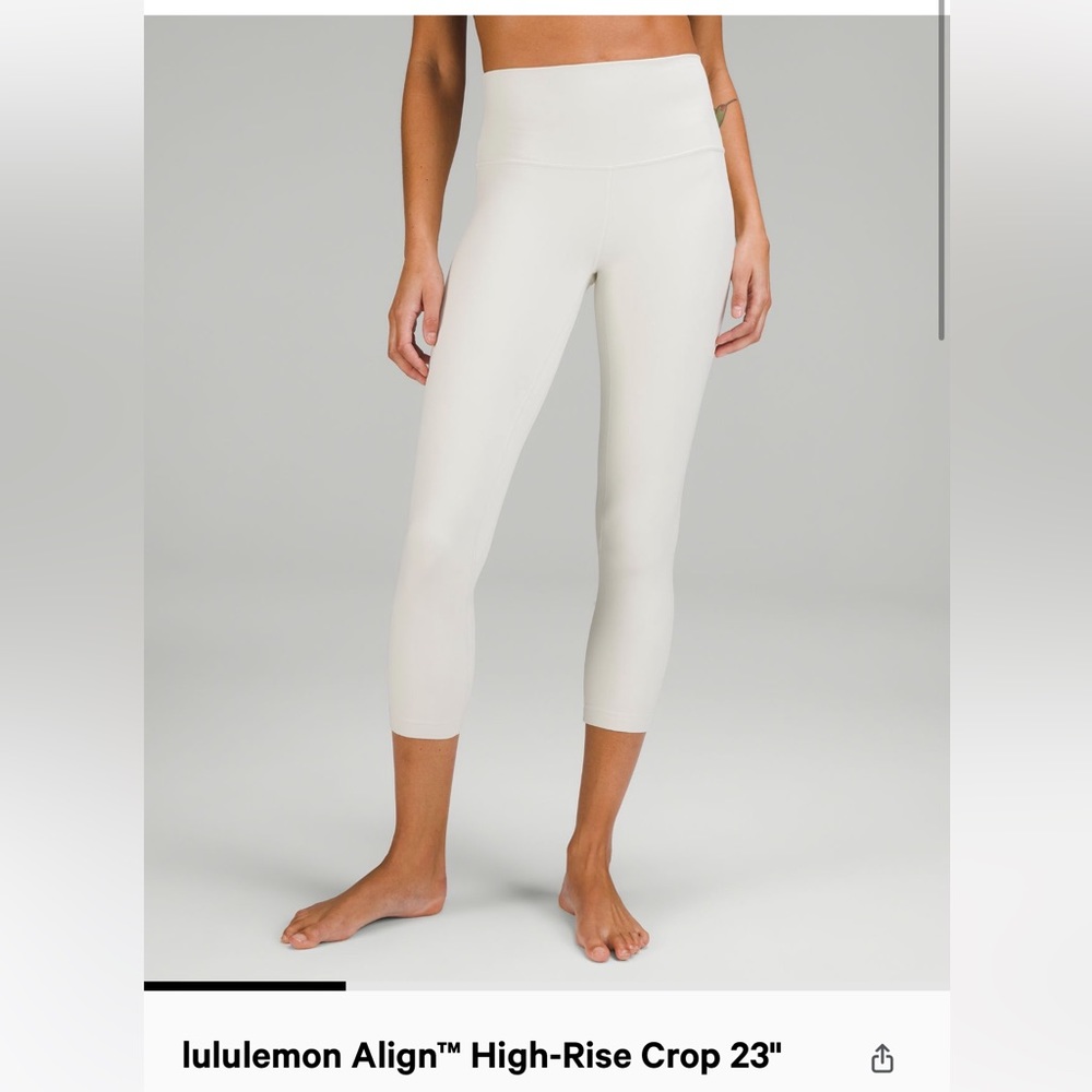 Lululemon 23’ Align Pant in Bone size 6